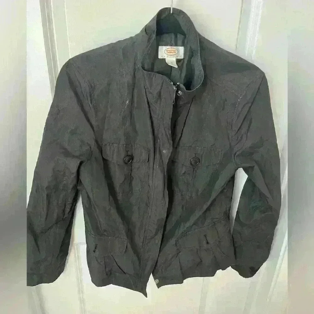 Talbots Petite Women Black Utility Jacket